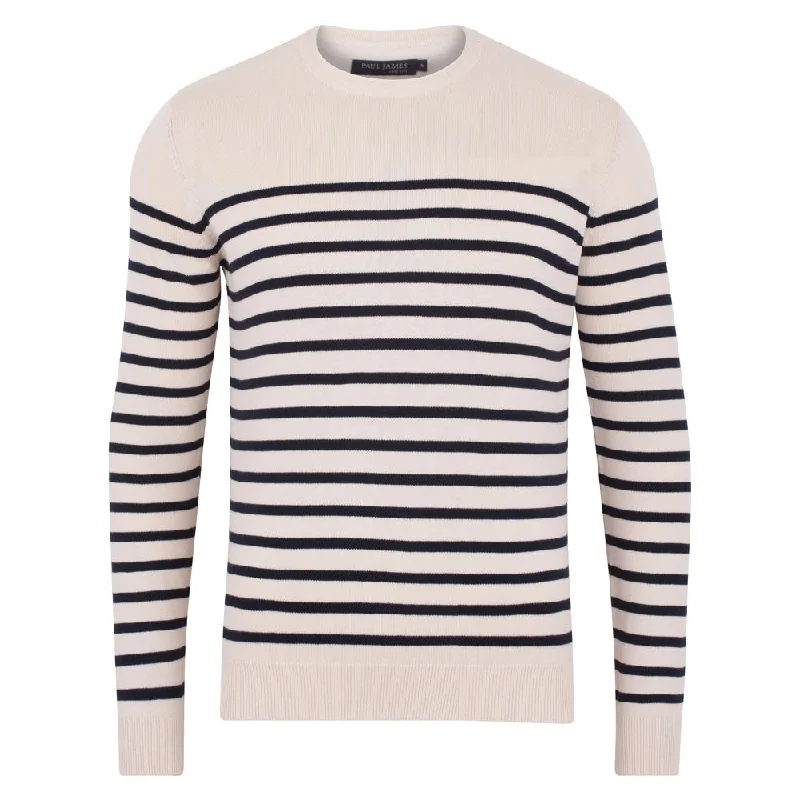 Mens Lightweight Cotton Striped Breton Sweater