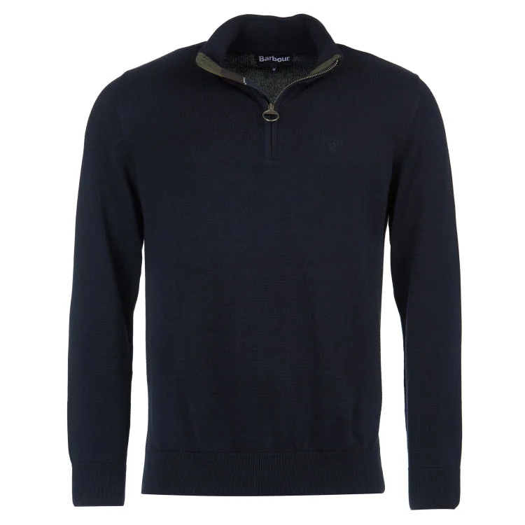 Barbour Cotton Half Zip Sweater - Navy