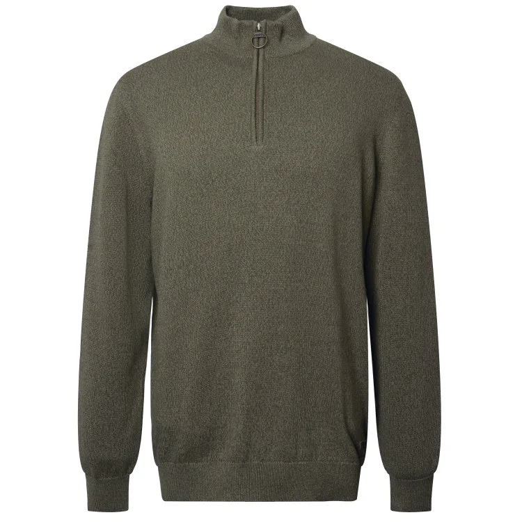 Barbour Whitfield Half Zip Sweater - Olive