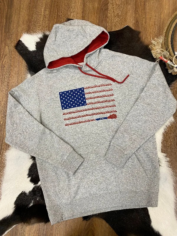 Hooey Youth “Liberty Roper” Heather Grey Hoodie HH1178GY-Y