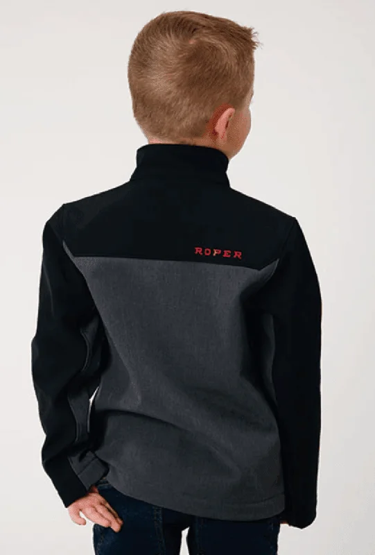 Roper Boy's Grey & Black Softshell Jacket 0780-6147