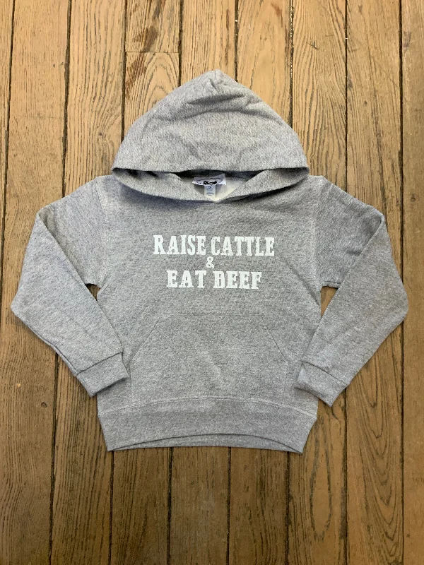 Whole Herd Youth Raise Cattle & Eat Beef Western Hoodie WHRCEB