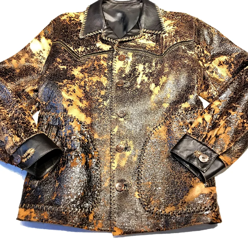 Kashani Crackle James Dean Jungle Leather Coat