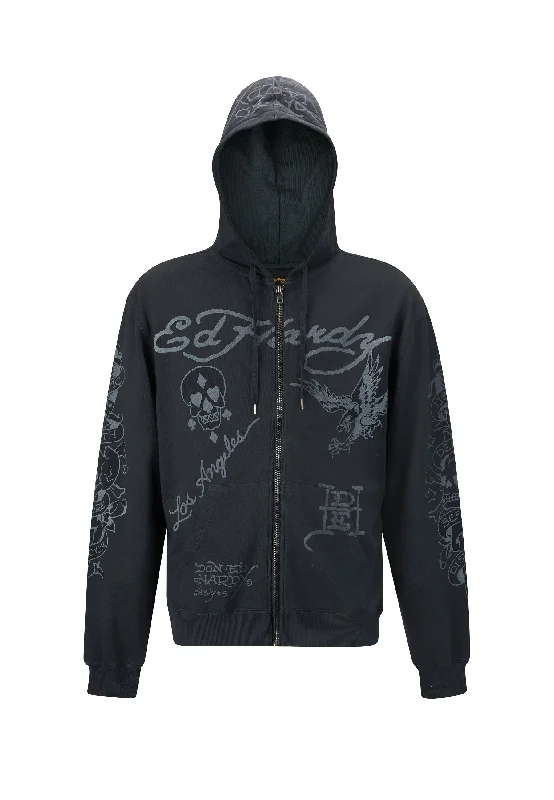 Mens Death-Before Mono Hoodie - Black