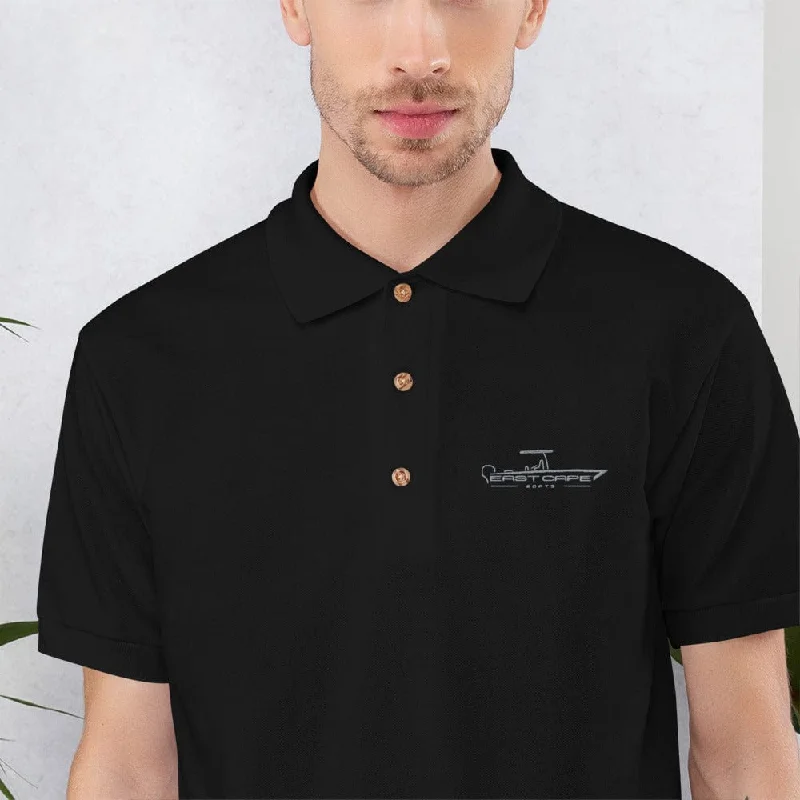 ECB Black/Grey Bay Embroidered Polo Shirt