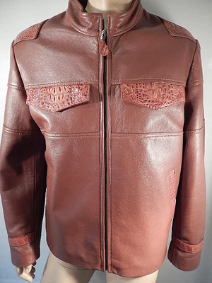 G Gator - 2003 Cognac Crocodile Skin Jacket