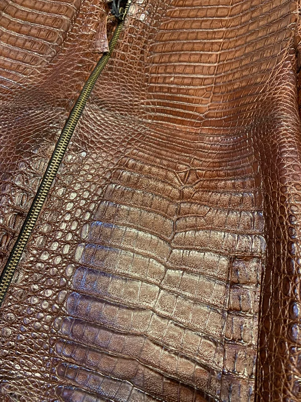 Kashani Chocolate Full All Over Crocodile Jacket