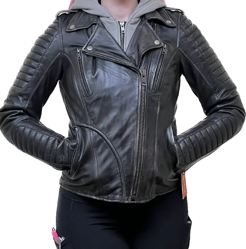 Ladies Soft Lambskin Hoodie Jacket