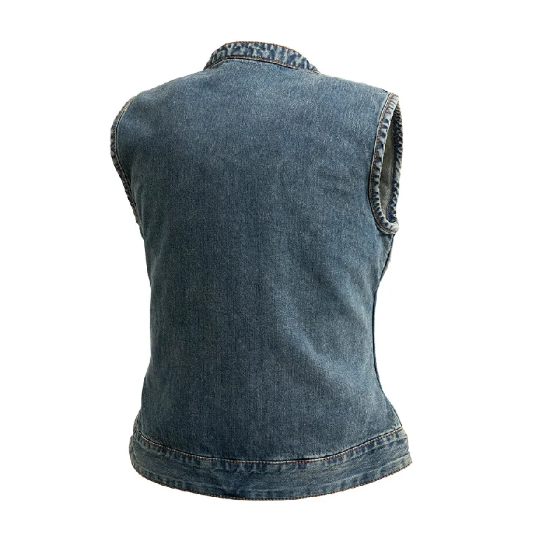 Ladies Lexi Blue Denim Vest