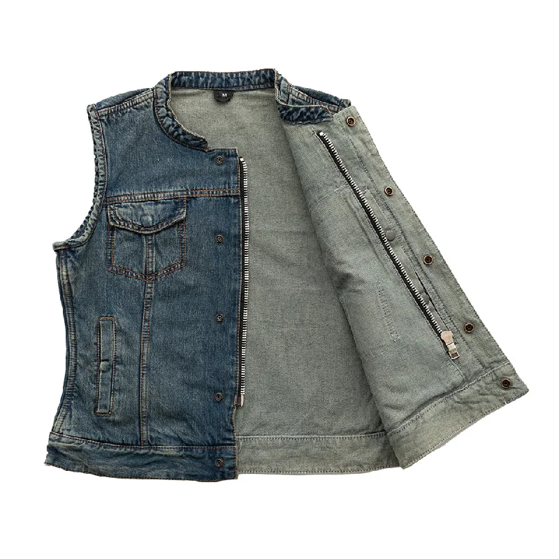 Ladies Lexi Blue Denim Vest