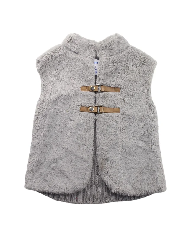 Mayoral Faux Fur Sweater Vest 3T