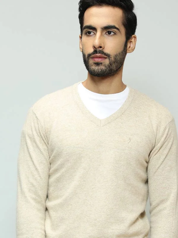 Men Solid Full Sleeve Crew Neck Sweater