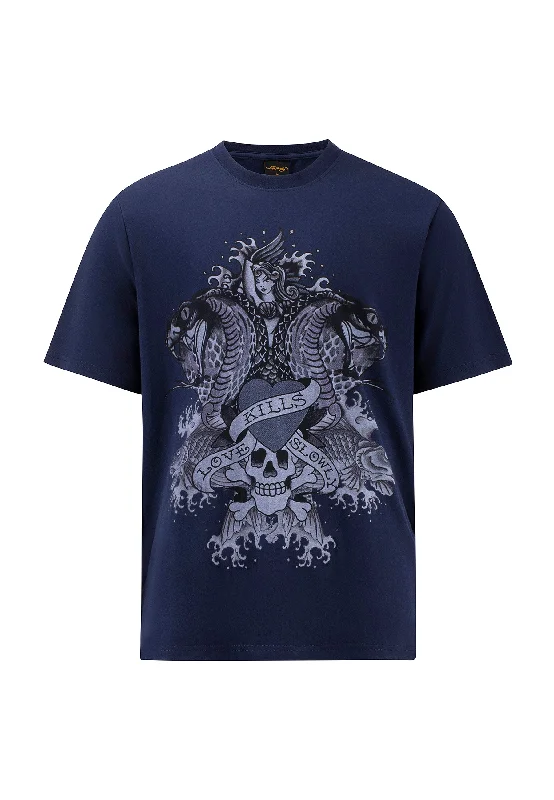 Mens Cobra Kills Slowly Tshirt - Navy