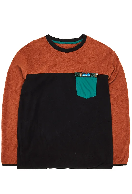 KAVU Men's Crew Who Fleece Sweatshirt - Woodlot