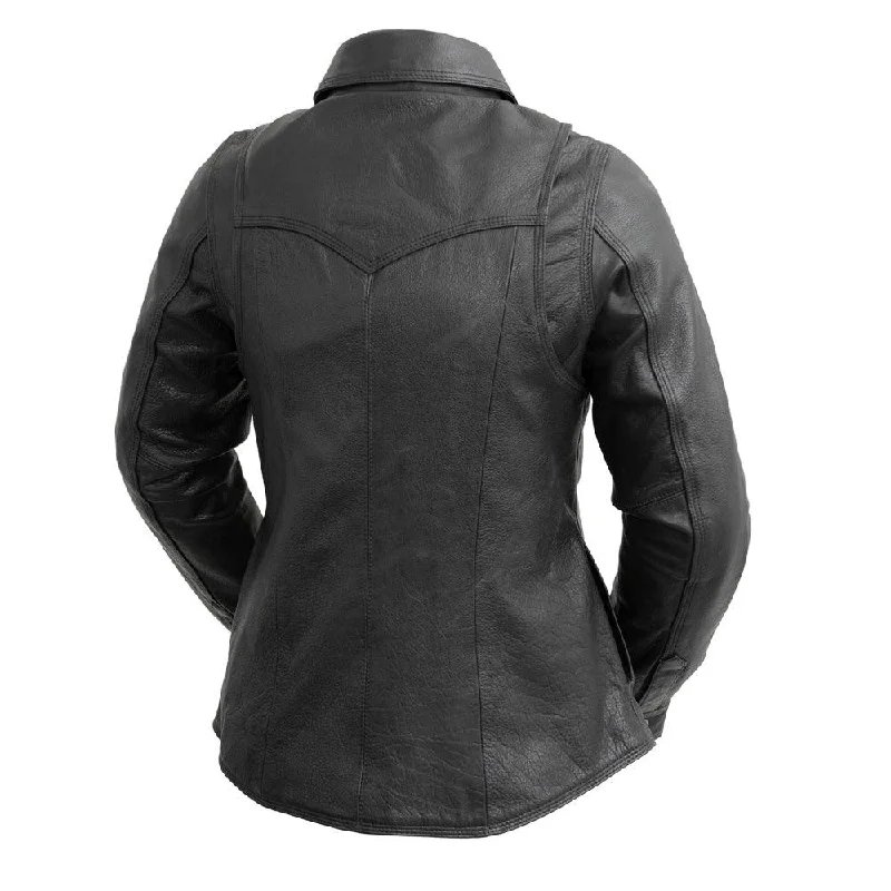 Onyx Women's Leather Shirt