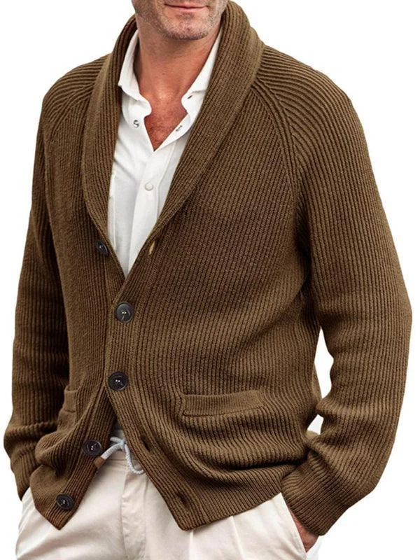 Oversize Knitted Men Cardigan Sweater