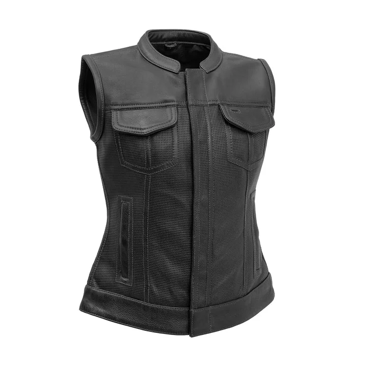 Perforated Jessica Cowhide Club Vest