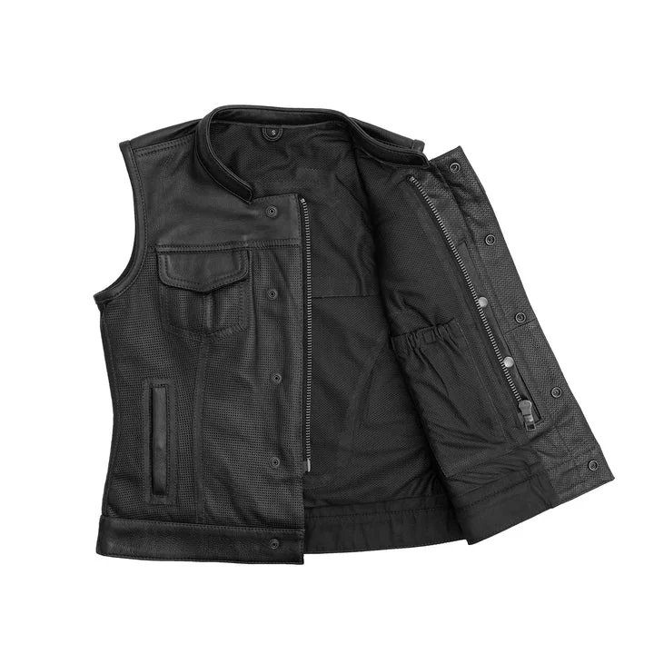 Perforated Jessica Cowhide Club Vest