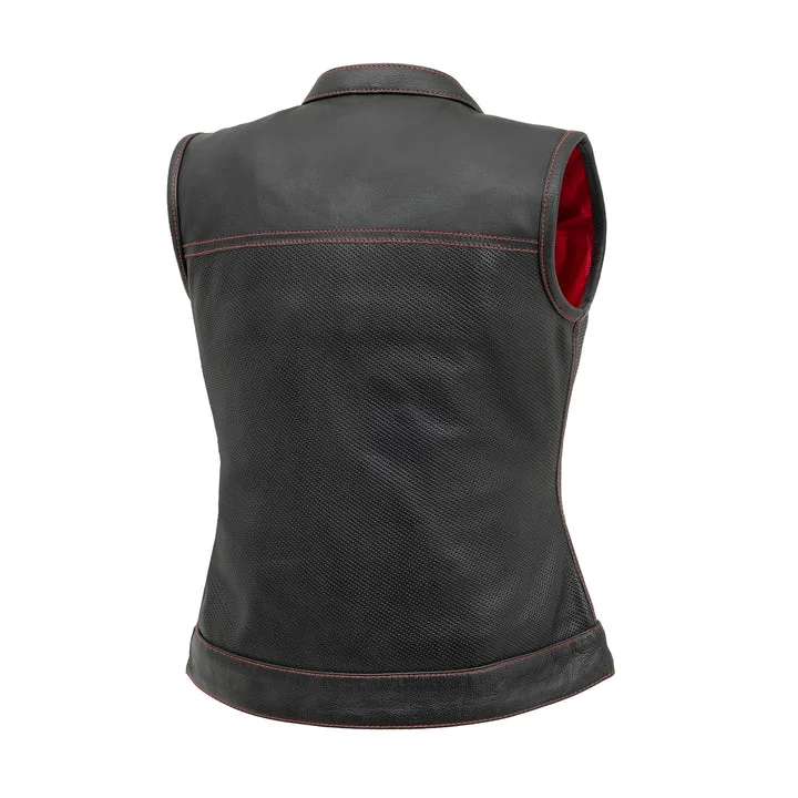 Perforated Jessica Cowhide Club Vest