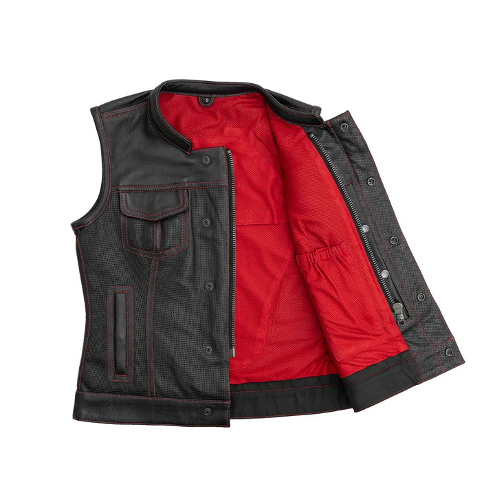 Perforated Jessica Cowhide Club Vest