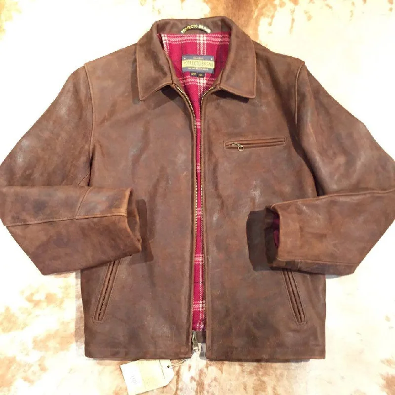 Schott NYC P673 Tobacco 'Perfecto' Strong Cowhide Jacket