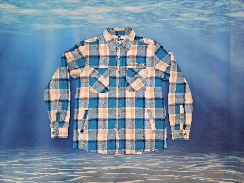 Electric Blue Flannel / Small