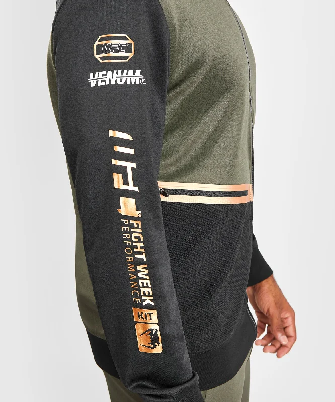 UFC Adrenaline by Venum Fight Week Men’s Zip Hoodie - Khaki/Bronze