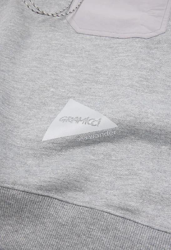 Gramicci x And Wander Pocket Sweatshirt - Grey