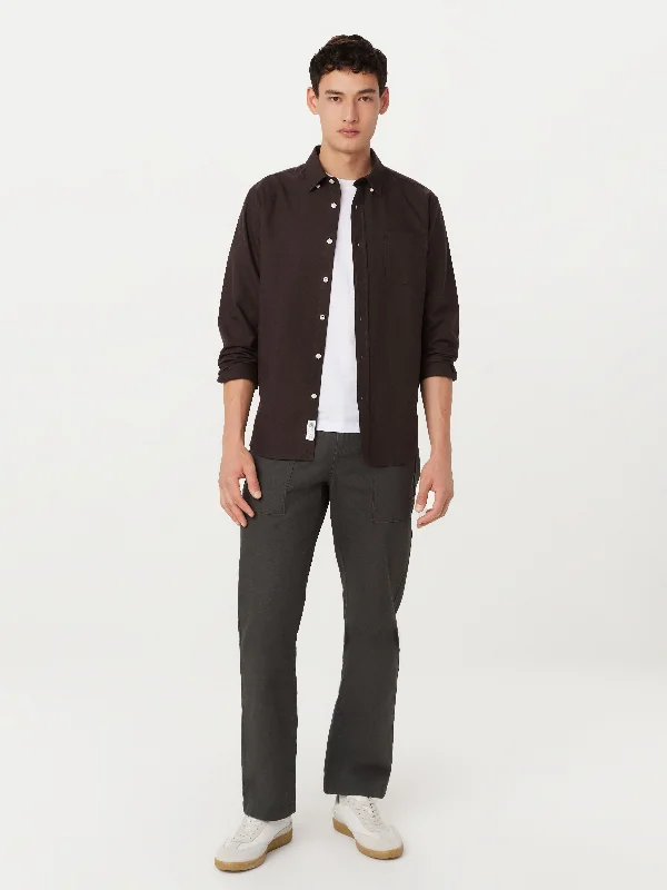 The Jasper Oxford Shirt in Dark Chocolate