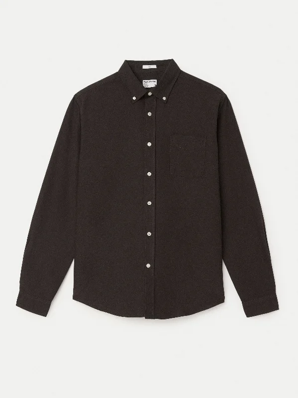 The Jasper Oxford Shirt in Dark Chocolate