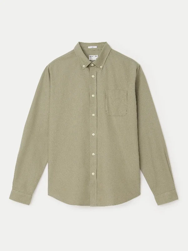 The Jasper Oxford Shirt in Vetiver Green