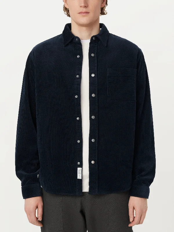 The Corduroy Shirt in Deep Blue