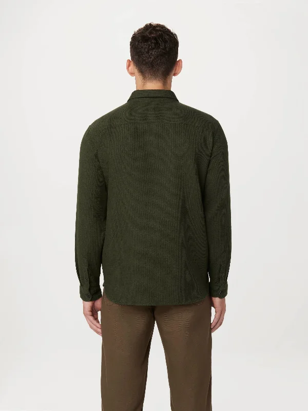 The Waffle Knit Shirt in Rosin