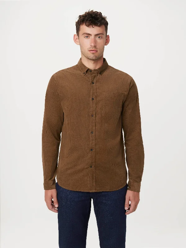 The Fine Corduroy Shirt in Medium Brown