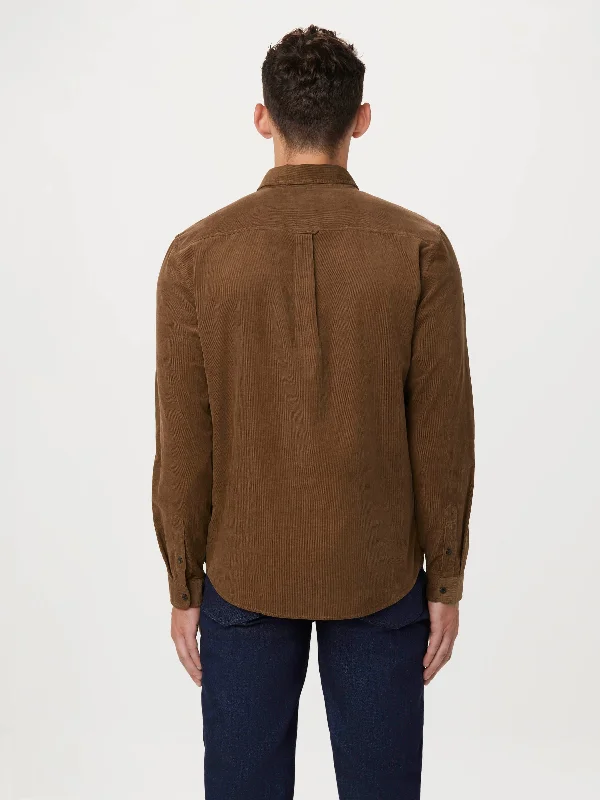 The Fine Corduroy Shirt in Medium Brown