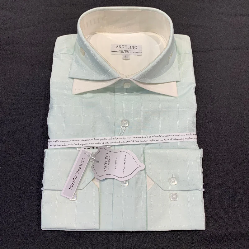 Angelino Mint Checkered Button Up Shirt