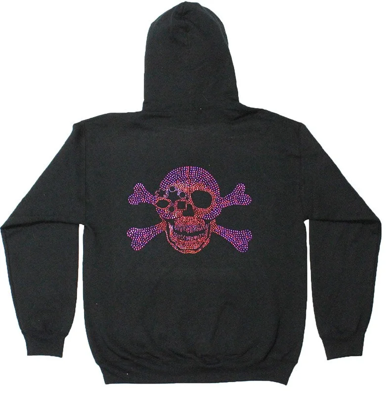 b.b. Simon Volcano Skull Fully Loaded Crystal Hoodie