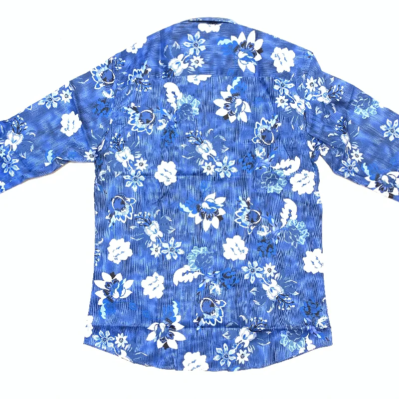 Barabas Blue Floral Garden Button Up Shirt