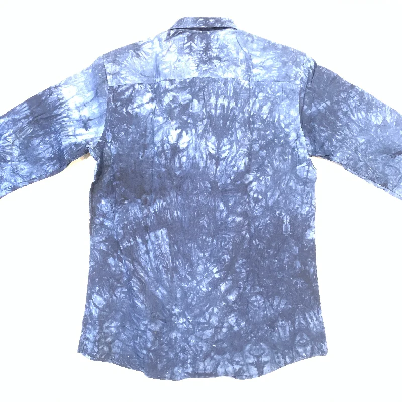 Barabas Navy Abstract Forest Button Up Shirt