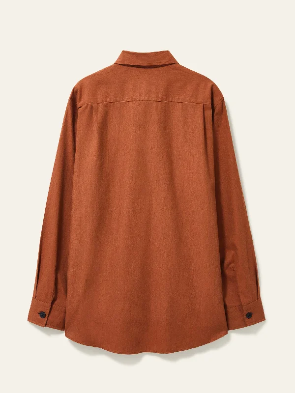 Burnt Orange Reine Boxy Fit Shirt