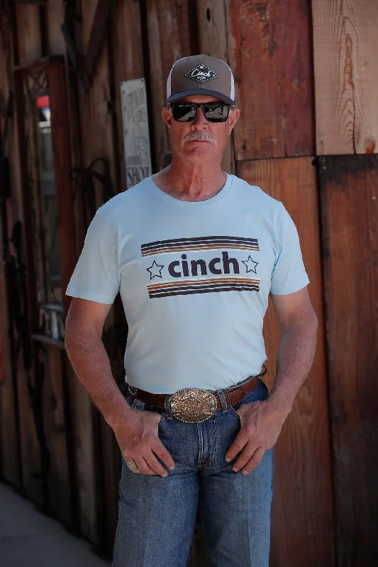 Cinch American Brand Tee ~ Lt Blue