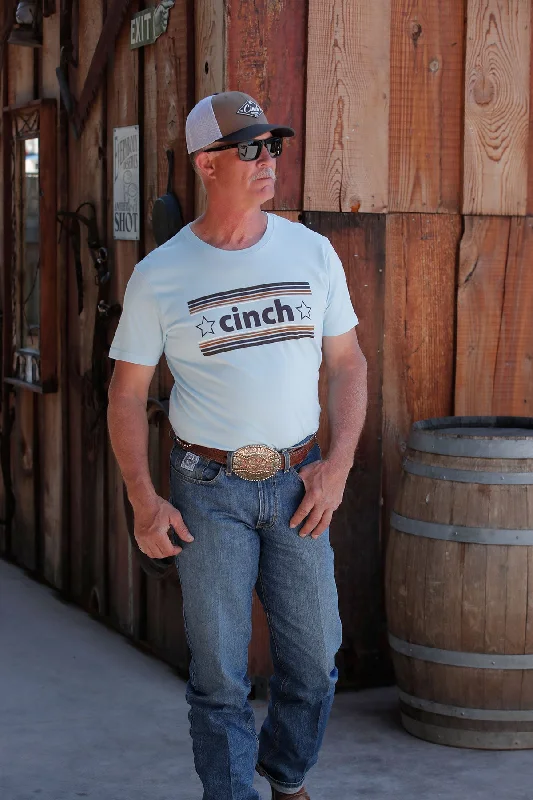 Cinch American Brand Tee ~ Lt Blue