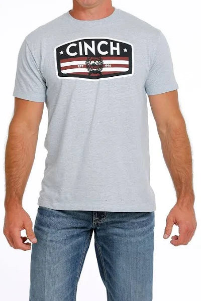 Cinch American Brand Tee ~ Lt Blue ~ Limited Sizes!