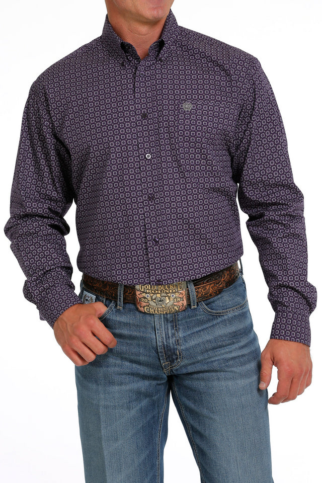 Cinch Plain Weave  ~ Purple Geo