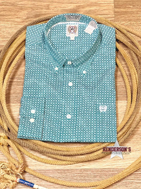 Cinch Plain Weave  ~ Teal Print