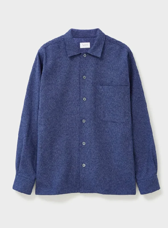 Cross Weave Blue Spitalfields Over-Shirt