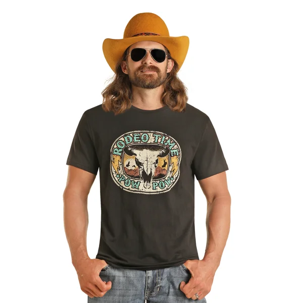 Dale Brisby Dale Rodeo Time Pow Pow Tee ~ Black