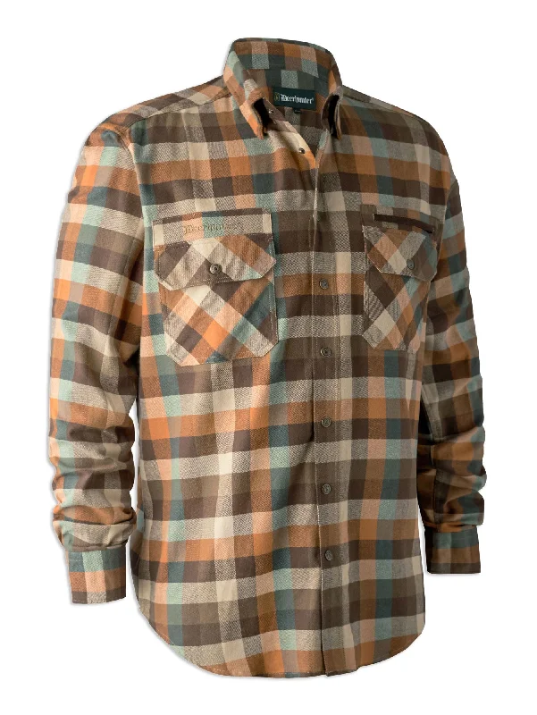 Deerhunter James Tartan Shirt with Suede Patches