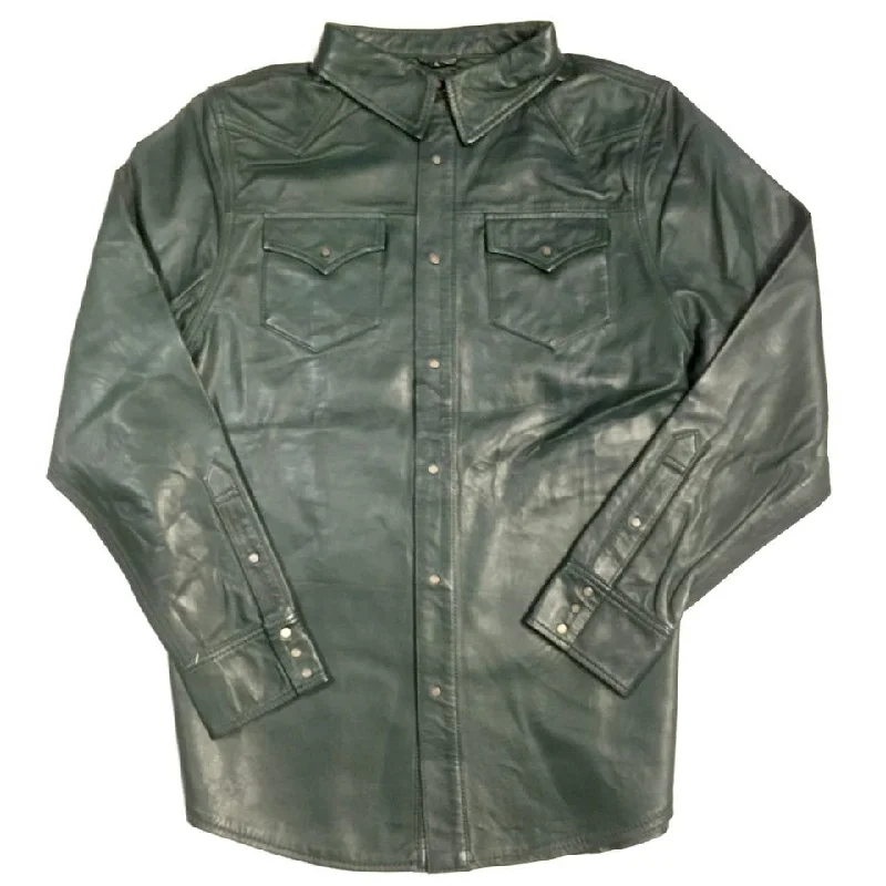 G-Gator Lambskin Button-Up Shirt