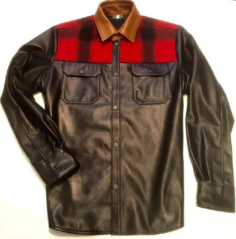 G-Gator Plaid Leather Shirt 25